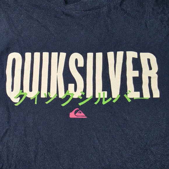 Quiksilver Mens Size XL Blue Shirt Surf Logo Outdoors Short Sleeve Casual Tee - Picture 5 of 9